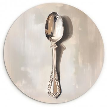 Muurcirkel - Lepel - Verf - Zilver