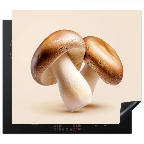 Inductie beschermer - Champignons - Zacht - Beige