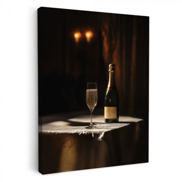 Canvas schilderij - Prosecco - Bubbels - Sfeervol - Drank
