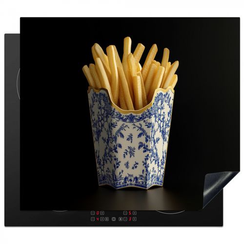 Inductie beschermer - Friet - Porselein - Delfts blauw - Eten