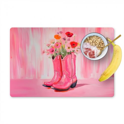 Roze - Bloemen - Cowboy