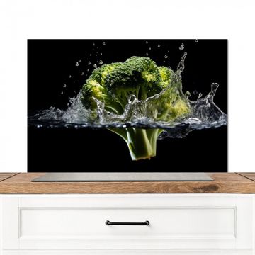 Spatscherm Aluminium - Broccoli - Groen - Water - Zwart