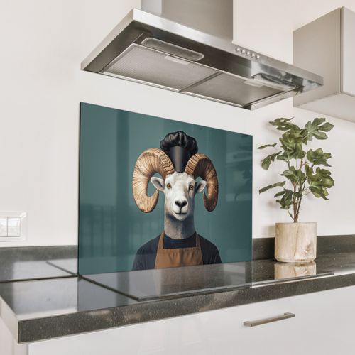 Spatscherm Aluminium - Geit - Hoorns - Kokskleding