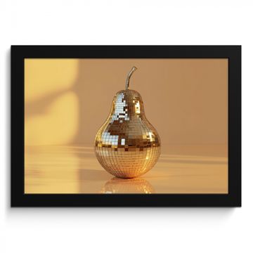 Poster met lijst - Goud - Disco - Glitter - Peer