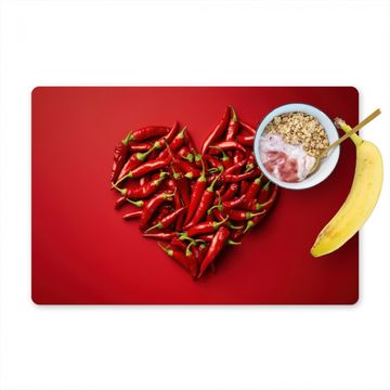 Placemat vinyl - Pepers - Rood - Hart