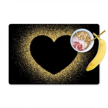 Placemat vinyl - Hart van goudstof