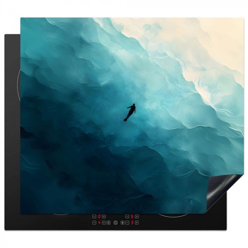 Inductie beschermer - Zee - Silhouet - Abstract - Blauw