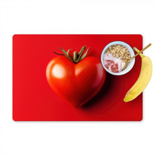 Placemat vinyl - Tomaat - Rood - Hart