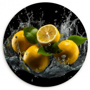 Muurcirkel - Citroen - Fruit - Geel - Zwart