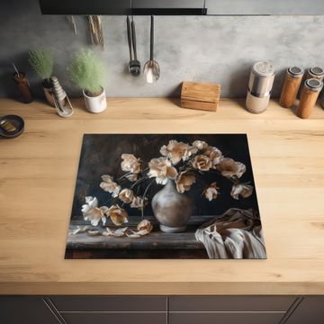 Inductie beschermer - Bloemen - Vaas - Kunst - Stilleven