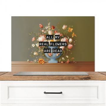 Spatscherm Aluminium - Bloem - Quote - Vintage - Art