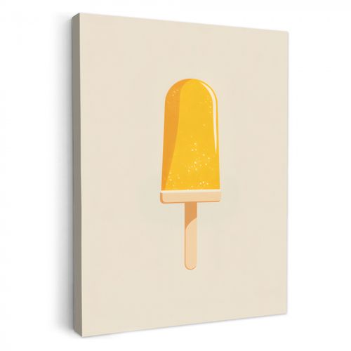 Canvas schilderij - Oranje - Stokje - Waterijsje