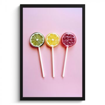 Poster met lijst - Lolly - Snoep - Citrus