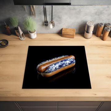 Inductie beschermer - Hotdog - Porselein - Delfts blauw - Eten