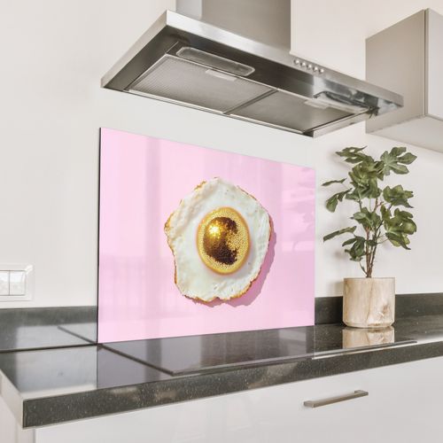 Spatscherm Aluminium - Ei - Disco - Ontbijt - Glitter