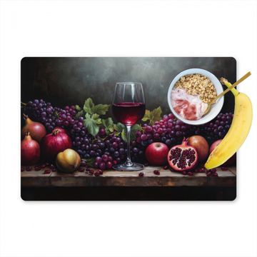 Placemat vinyl - Wijn - Fruit - Stilleven