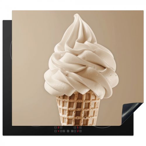Inductie beschermer - IJs - Softijs - Romig - Hoorntje - Beige