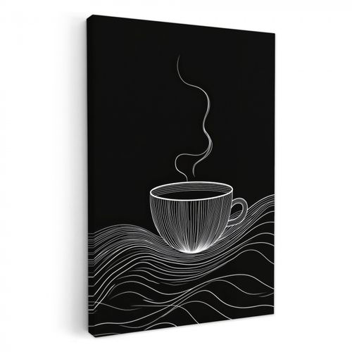 Lijntekening - Koffiekop - Zwart