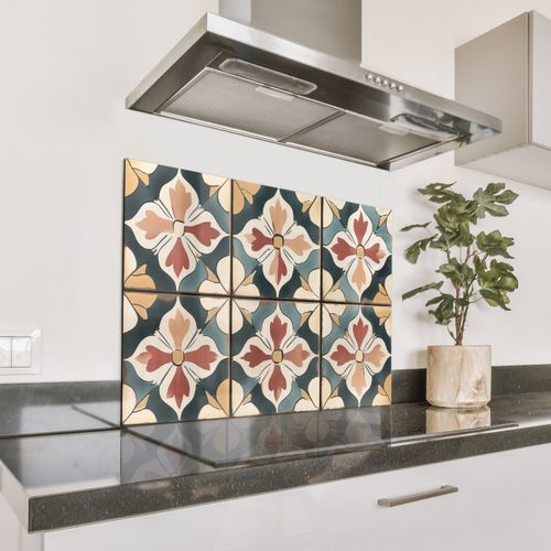 Spatscherm Aluminium - Decoratie - Tegels - Spaans - Vintage