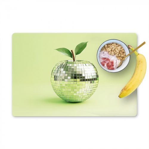 Placemat vinyl - Groen - Disco - Decoratie - Appel