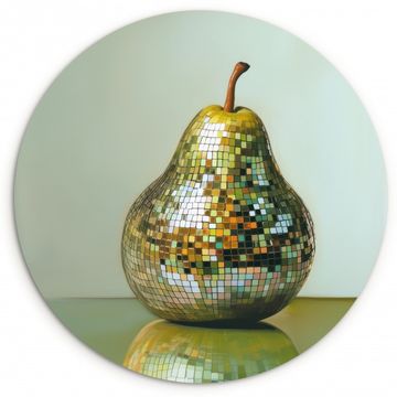 Muurcirkel - Fruit - Disco - Art - Glitter