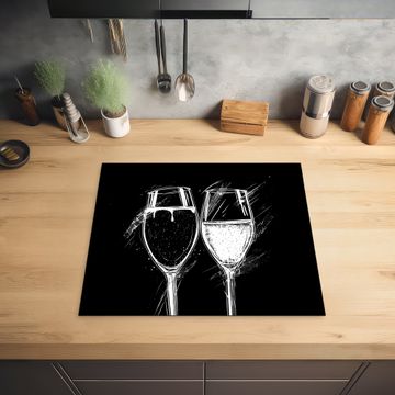 Inductie beschermer - Zwart-witte Toast