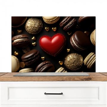 Spatscherm Aluminium - Macarons - Rood - Hart