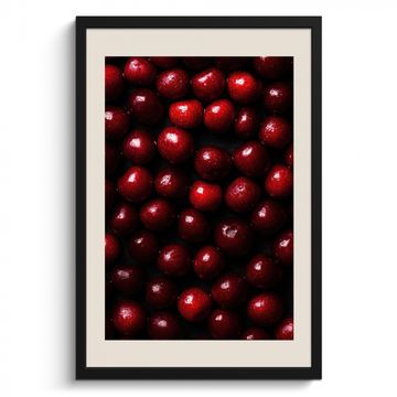 Poster met lijst - Kersen - Rood