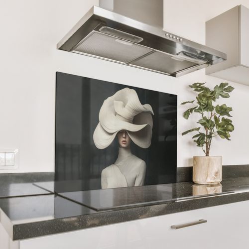Spatscherm Aluminium - Modern - Vrouw - Hoed