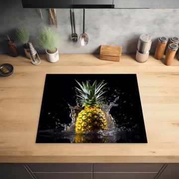 Inductie beschermer - Ananas - Fruit - Water - Planten - Zwart