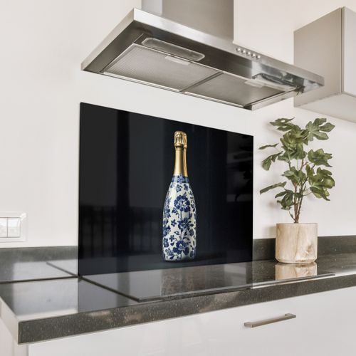 Spatscherm Aluminium - Champagne - Bloemen - Goud - Chique