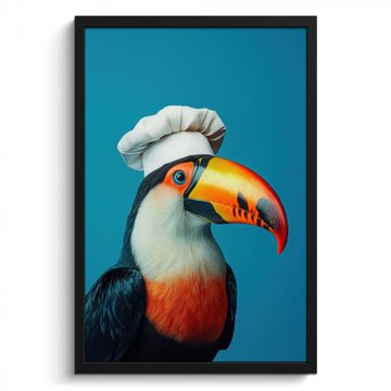 Poster met lijst - Toekan - Papegaai - Vogel - Koksmuts