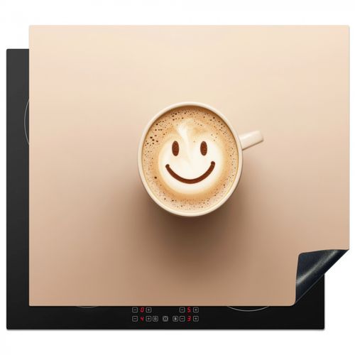 Inductie beschermer - Koffie - Melkschuim - Lach - Beige