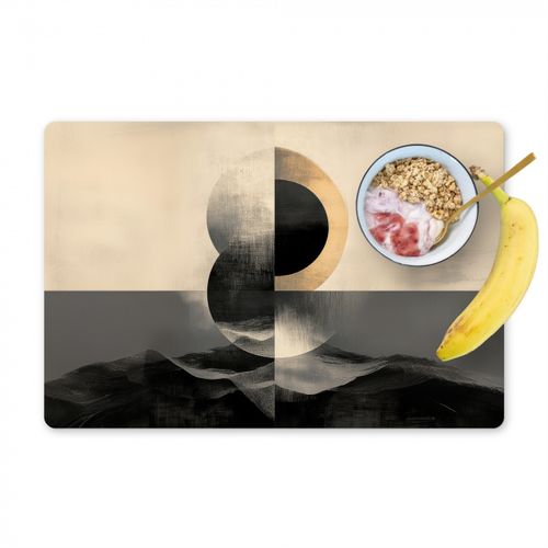 Placemat vinyl - Cirkels - Schaduw - Abstract