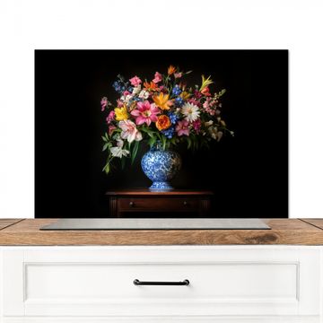 Spatscherm Aluminium - Kleur - Vaas - Bloemen - Boeket