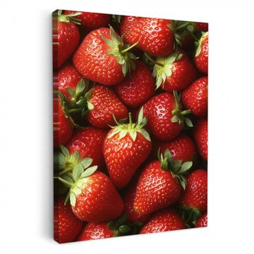 Canvas schilderij - Aardbei - Fruit - Rood