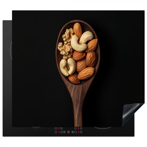 Inductie beschermer - Hout - Noten - Zwart