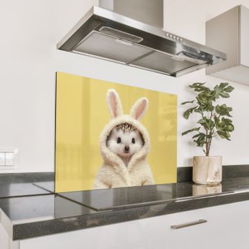 Spatscherm Aluminium - Egel - Paashaas - Kostuum