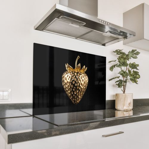 Spatscherm Aluminium - Aardbei - Goud - Zwart - Chrome