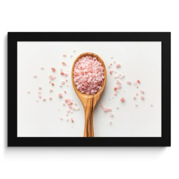 Poster met lijst - Lepel - Zout - Roze