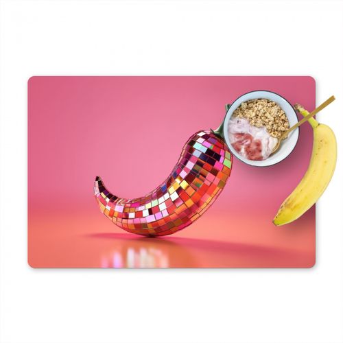Placemat vinyl - Peper - Disco - Rood - Glitter