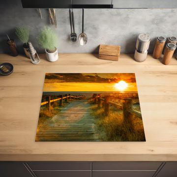 Inductie beschermer - Houten Pad naar de Zonsondergang