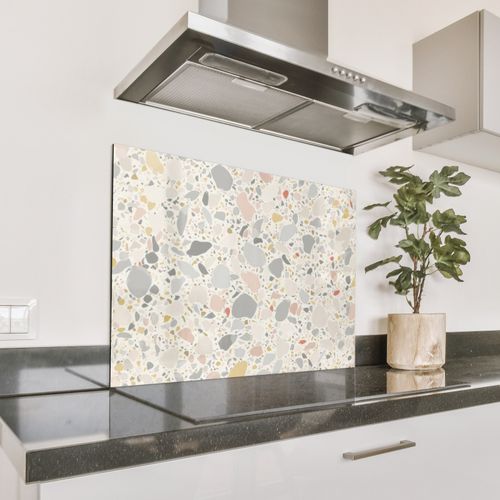 Spatscherm Aluminium - Patronen - Licht - Terrazzo - Decoratie