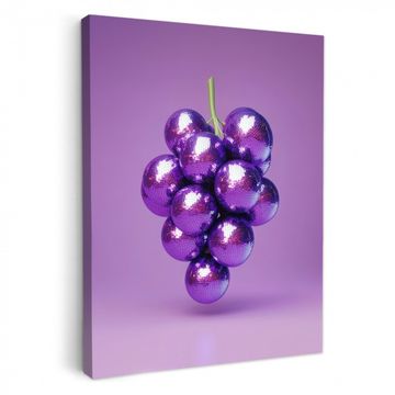 Canvas schilderij - Druif - Disco - Glitter - Paars