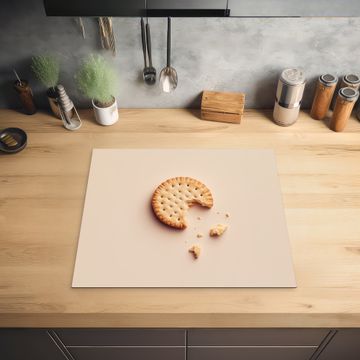Inductie beschermer - Koekje - Kruimels - beige