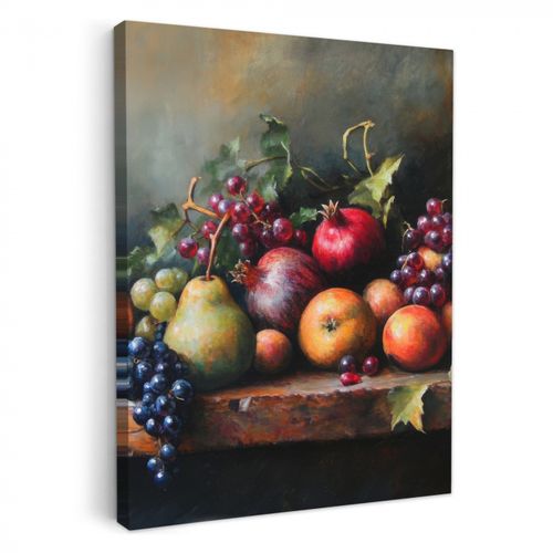 Canvas schilderij - Rustiek - Stilleven - Fruit