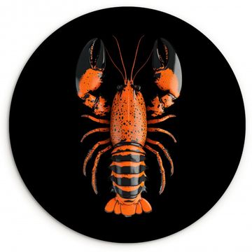 Muurcirkel - Kreeft - Oranje - Zwart - Modern