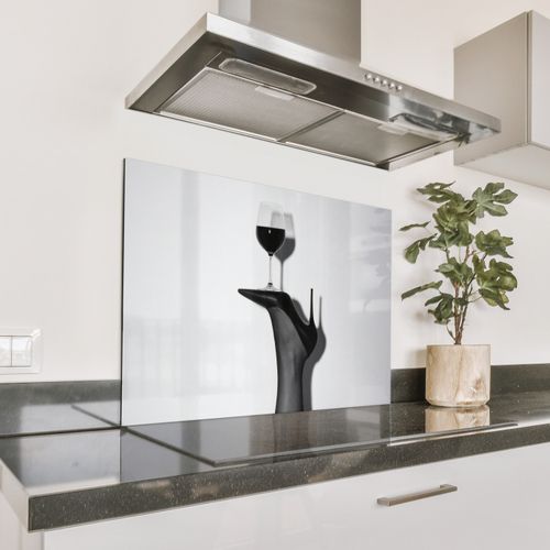 Spatscherm Aluminium - Hak - Wijn - Minimalistisch - Zwart