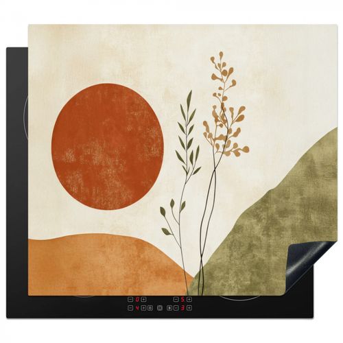 Inductie beschermer - Zon - Abstract - Takken - Oranje