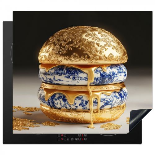 Inductie beschermer - Delftsblauw - Goud - Burger